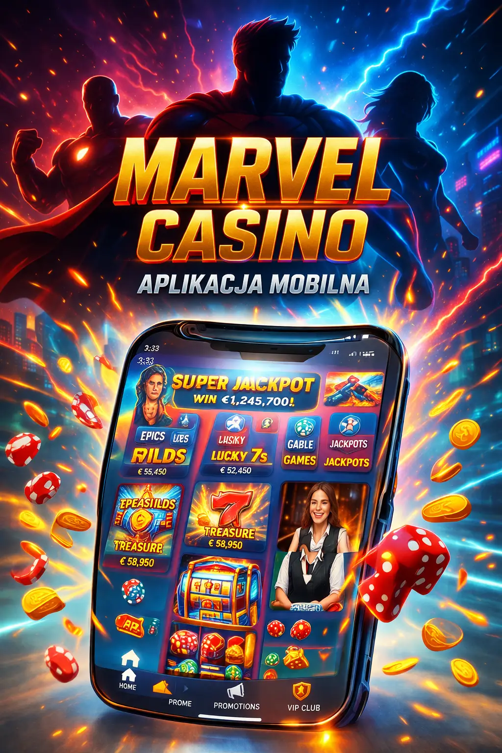 Marvel Casino Aplikacja Mobilna 2026 — Android, iOS i Wersja